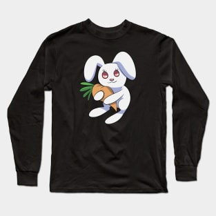 Cute Bunny Rabbit Hugging a Carrot Long Sleeve T-Shirt